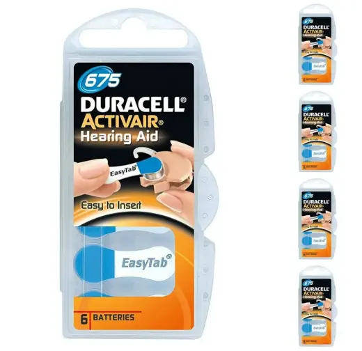 Duracell PR44 | V675AT | DA675 | Zinc Air 1.45V Baterija Dzirdes Aparātiem (6 gabali)