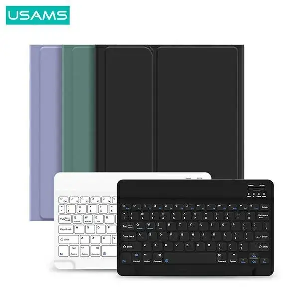 USAMS Winro grāmatveida maciņš ar klaviatūru planšetdatoram iPad 10.2" A10 (2019) | iPad 10.2" A12 (2020) | iPad 10.2" A13 (2021) melns