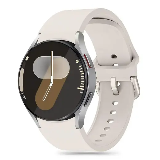 Tech-Protect Silicone viedpulksteņa siksniņa priekš Samsung Galaxy Watch 4/5/5 Pro/6/7/FE | silikons | bēša