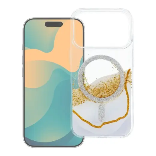 Golden telefono dėklas su MagSafe palaikymu iPhone 18 Pro | iPhone 17 Pro baltas
