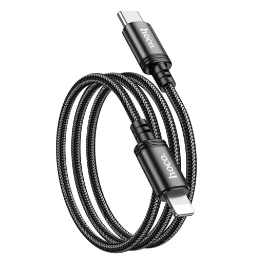 Hoco X89 datu pārraides un uzlādes vads | USB-C uz Lightning | PD | 20W | 1m | melns