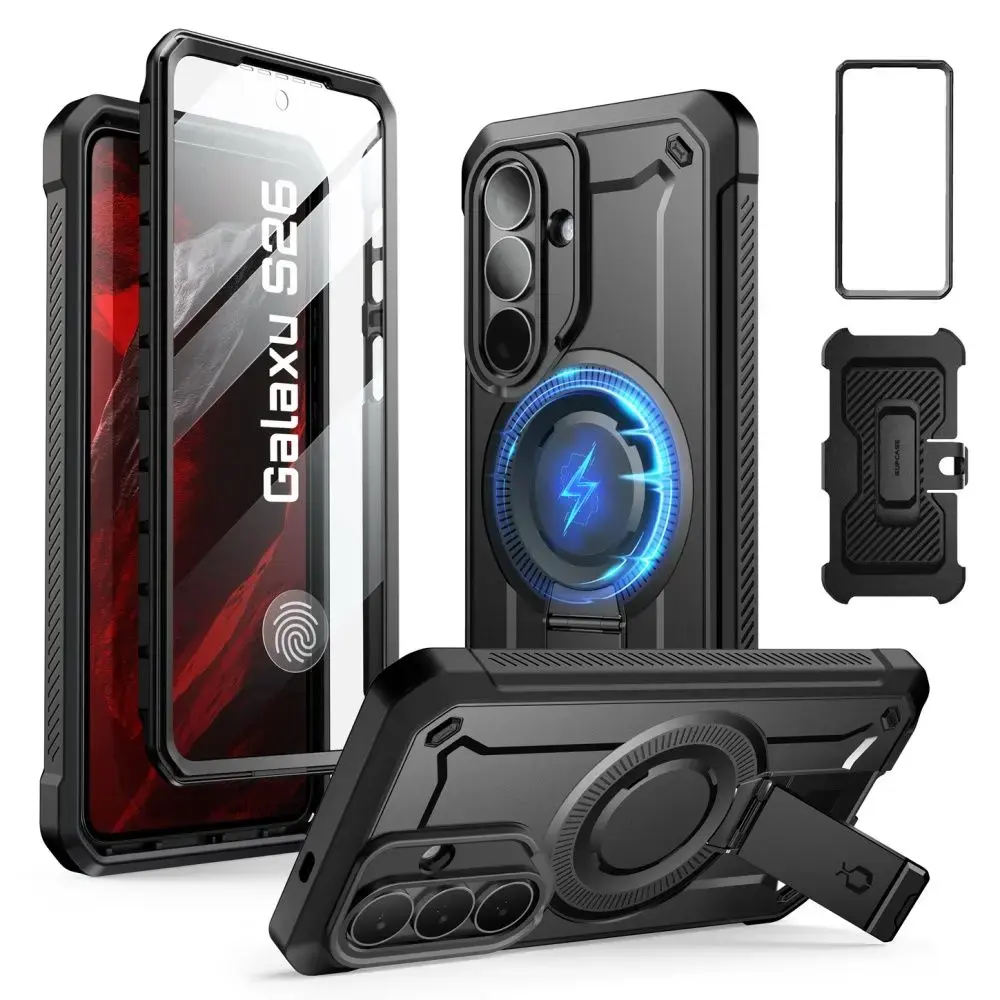 Supcase Unicorn Beetle Pro Mag maciņš ar MagSafe atbalstu telefonam Samsung Galaxy S26+ (S947) melns