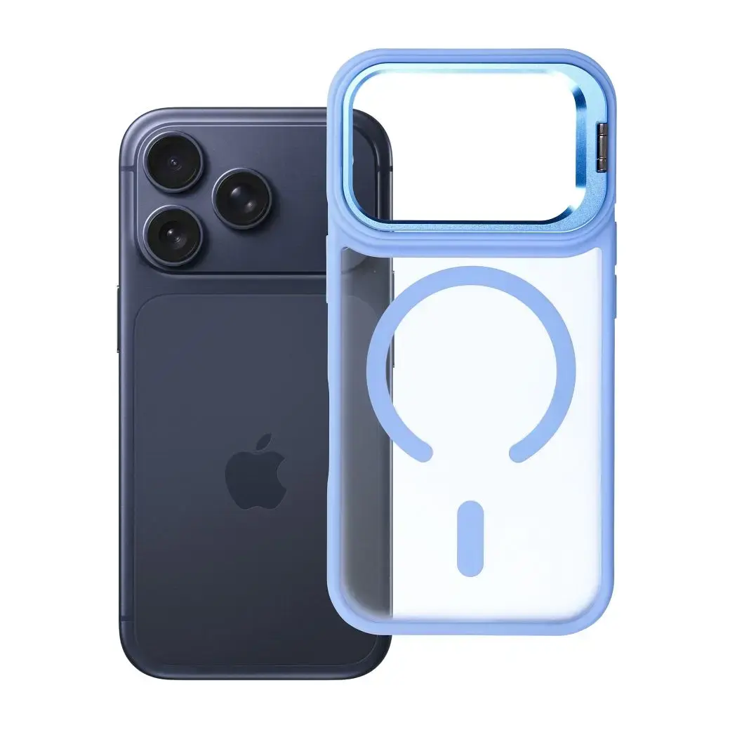 Forcell F-Protect Shadow Stand Premium telefono dėklas su stovu ir MagSafe palaikymu iPhone 17 Pro | iPhone 18 Pro mėlynas
