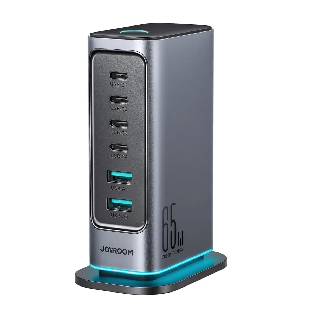 Joyroom JR-TCM02 tīkla lādētājs | 65W | GaN | USB-C, USB-A | dark gray