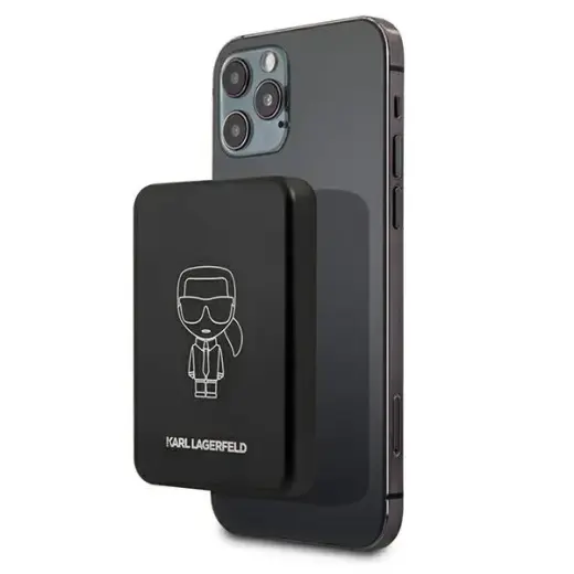 Karl Lagerfeld Ikonic Outline external battery (powerbank) | 3000 mAh | 5W | USB-C, MagSafe | black