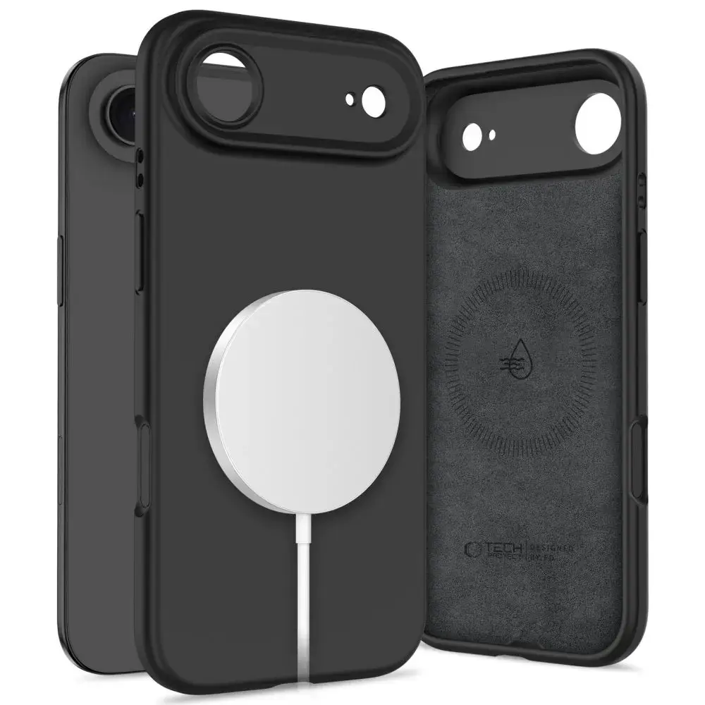 TECH-PROTECT Silicone phone case with MagSafe support for iPhone 17 Air black