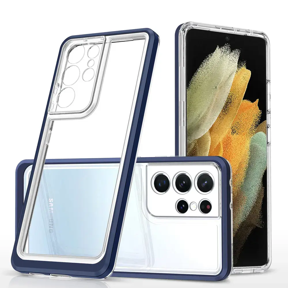 Hybrid Armor 3-in-1 telefono dėklas Samsung Galaxy S22 Ultra (S908) mėlynas