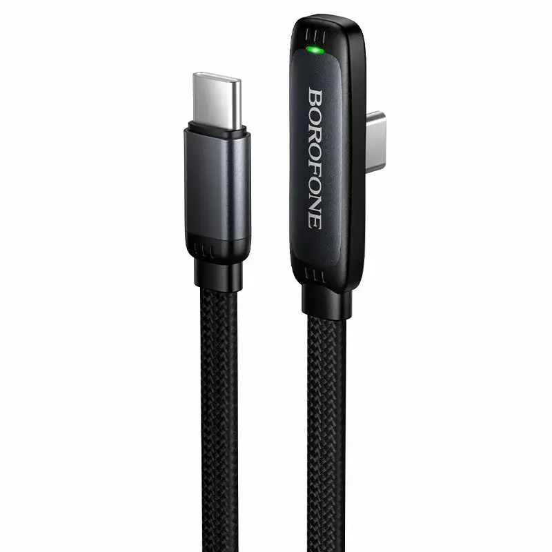 Borofone BX126 Skillful datu pārraides un uzlādes vads | USB-C uz USB-C | PD | 60W | 1m | melns