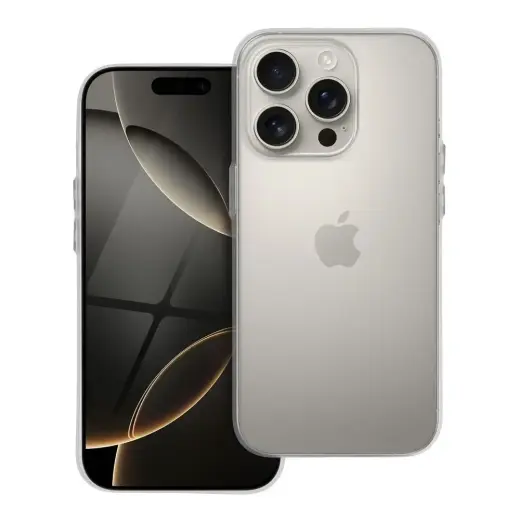 ULTRATHIN MATT telefono dėklas iPhone 17 Pro skaidrus