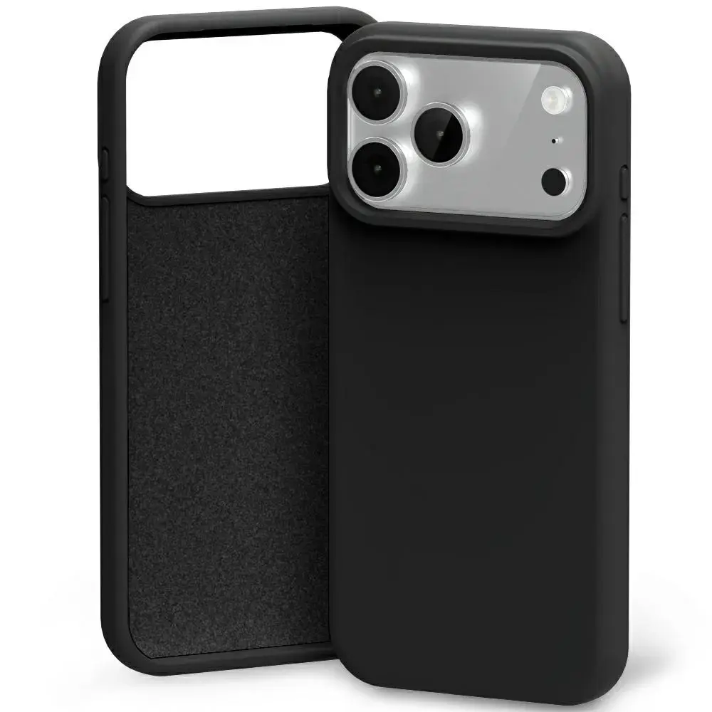 Mercury Silicone phone case for iPhone 17 Pro Max black