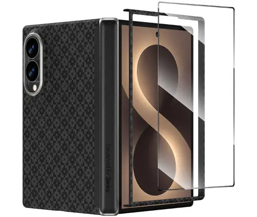 Benks Magnetic Armor Grid Air Grand Combo telefono dėklas su MagSafe palaikymu Samsung Galaxy Z Fold 8 (F971) juodas