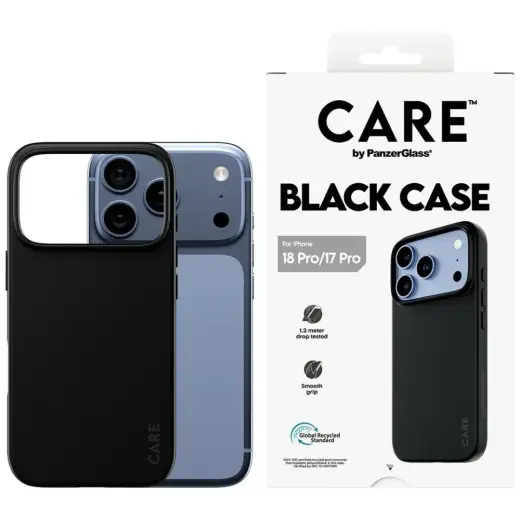 Case CARE by PanzerGlass TPU for iPhone   18 Pro / 17 Pro black