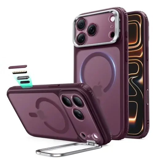 ESR CLASSIC HYBRID KICKSTAND MAGSAFE IPHONE 17 PRO MAX / 18 PRO MAX FROSTED DEEP BURGUNDY