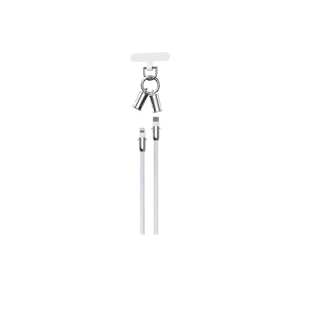 Devia 2-in-1 duomenų perdavimo ir įkrovimo laidas | USB-C į Lightning | 27W | 0.3m | violetinis