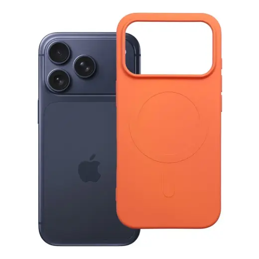 Silicone Mag telefono dėklas su MagSafe palaikymu iPhone 17 Pro | iPhone 18 Pro oranžinis