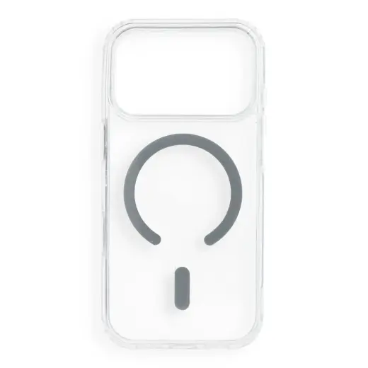 Case for iPhone 17 Pro / 18 Pro Drop Glue Colorful Ring Mag Cover compatible with MagSafe gray