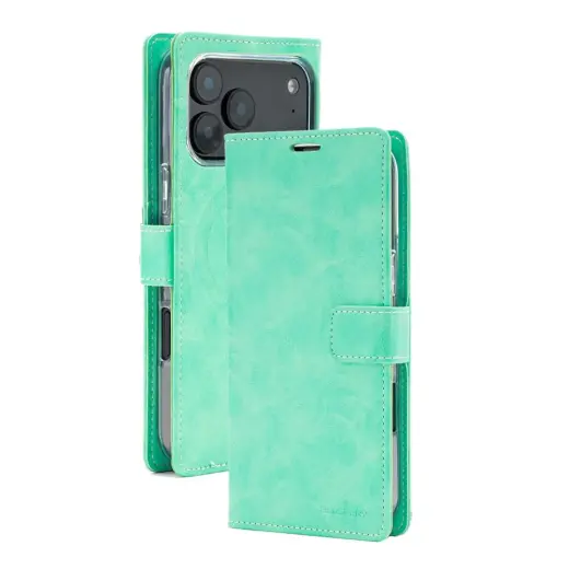 Mercury BlueMoon Diary чехол с поддержкой MagSafe для телефона iPhone 17 Pro Max | iPhone 18 Pro Max зелёный