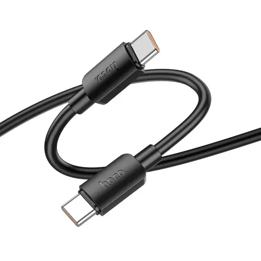 Hoco X96 datu pārraides un uzlādes vads | USB-C uz USB-C | PD | 100W | 1m | melns