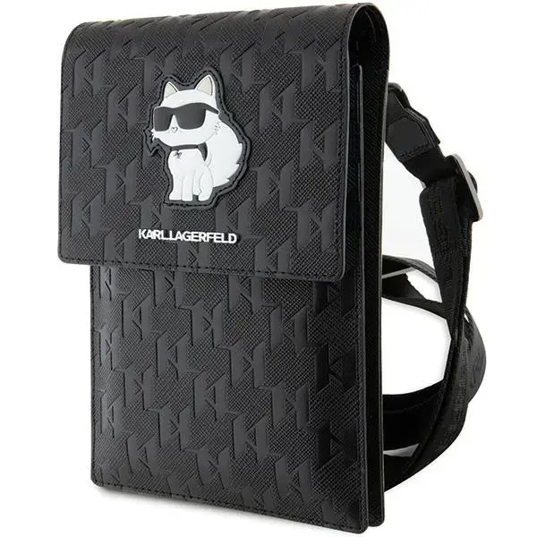 Karl Lagerfeld KLWBSAKHPCK universāls telefona maciņš ierīcēm līdz 6,7 collām, melns