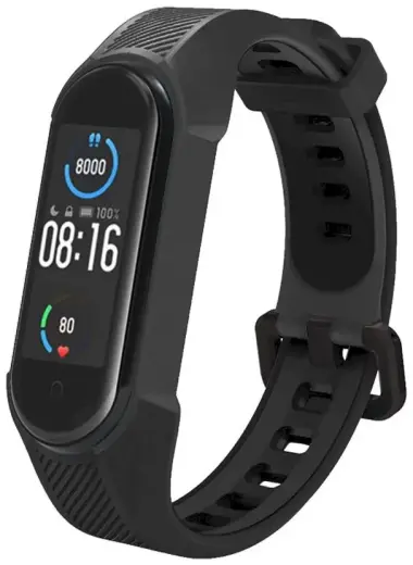 Tech-Protect Armour nutikella rihm Xiaomi Mi Band 5/6 jaoks | must