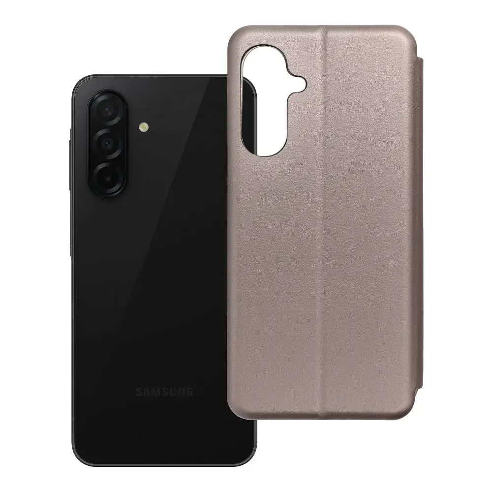 Forcell Elegance knyginio tipo telefono dėklas Samsung Galaxy A26 5G (A266) pilkas