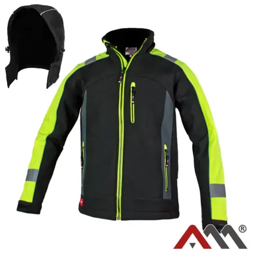 Jaka Classwork Softshell melna/dzelt. XXXL