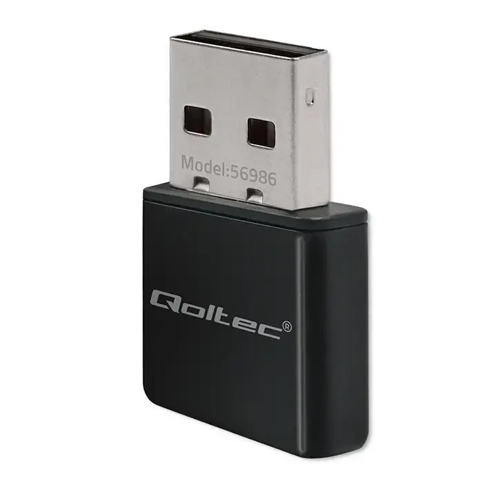 Qoltec 56986 bezvadu īpaši ātrdarbīgs mini adapteris NANO WiFi | Standarta N | USB 2.0 | 300 Mbps