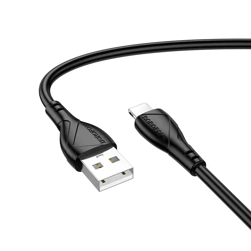 Borofone BX121 Energy datu pārraides un uzlādes vads | USB-A uz Lightning | PD | 27W | 1m | melns