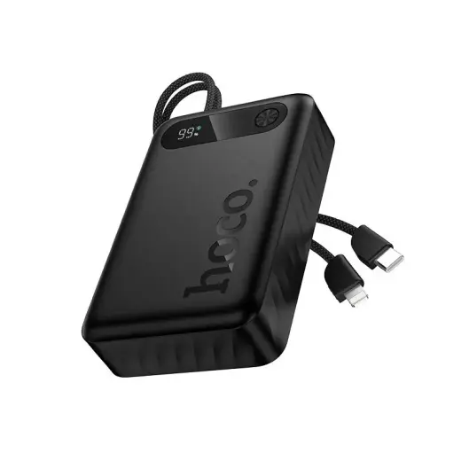 Hoco J171 Edge Power Bank | 10,000 mAh | 22.5W | PD, QC | USB-C, Lightning | black