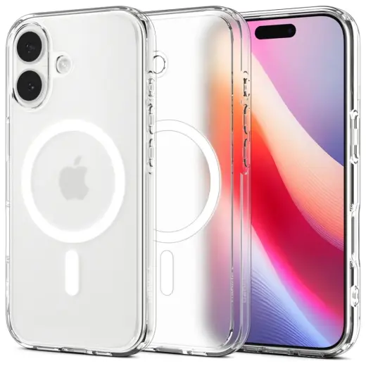 Spigen Ultra Hybrid phone case with MagSafe support for iPhone 17 white