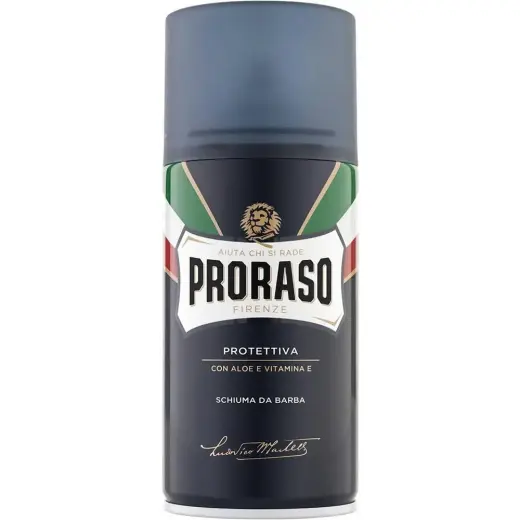 Proraso Blue Shaving Foam - Shaving Foam with Aloe Vera and Vitamin E. - 300ml