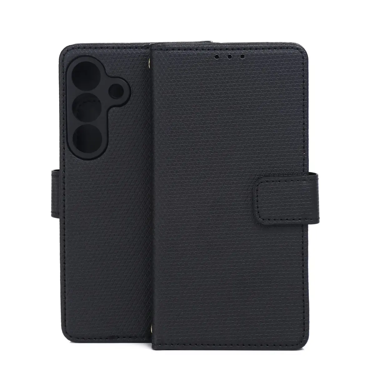 Smart Triangle grāmatveida maciņš telefonam Samsung Galaxy A57 (A576) melns