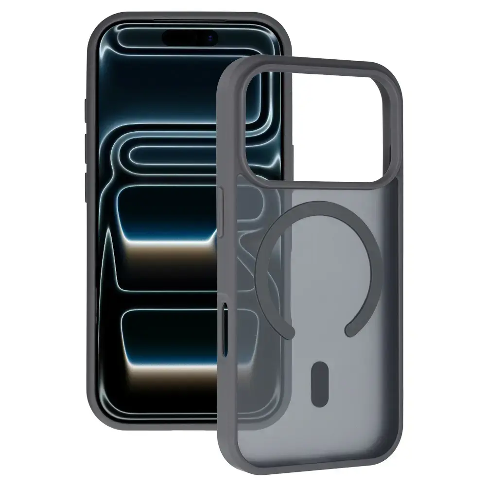 Tel Protect Aura Matte telefono dėklas su MagSafe palaikymu iPhone 17 Pro pilkas