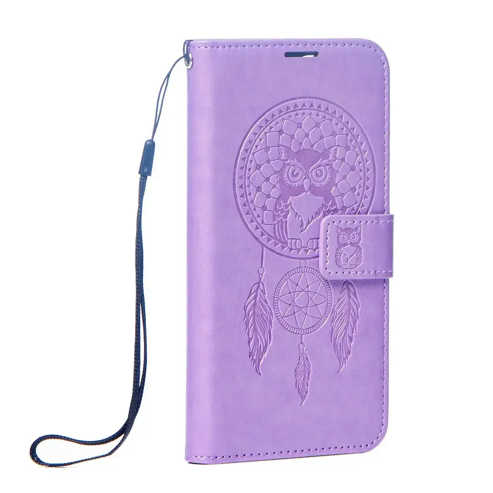 MEZZO dreamcatcher knyginio tipo telefono dėklas Samsung Galaxy A16 5G (A166) violetinis
