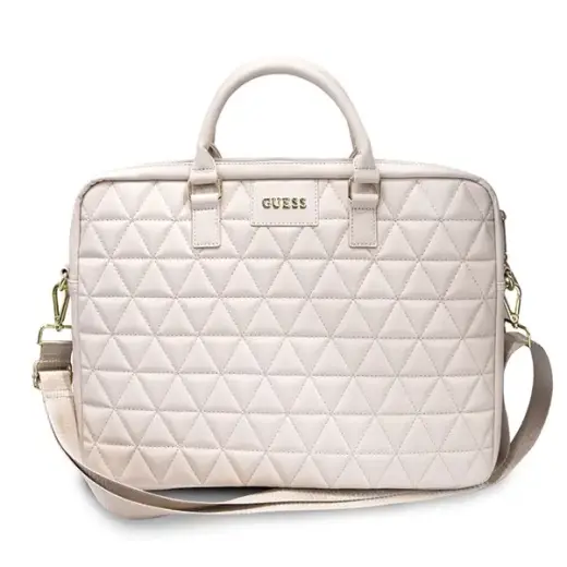 Guess Quilted nešiojamojo kompiuterio krepšys 15" rožinis
