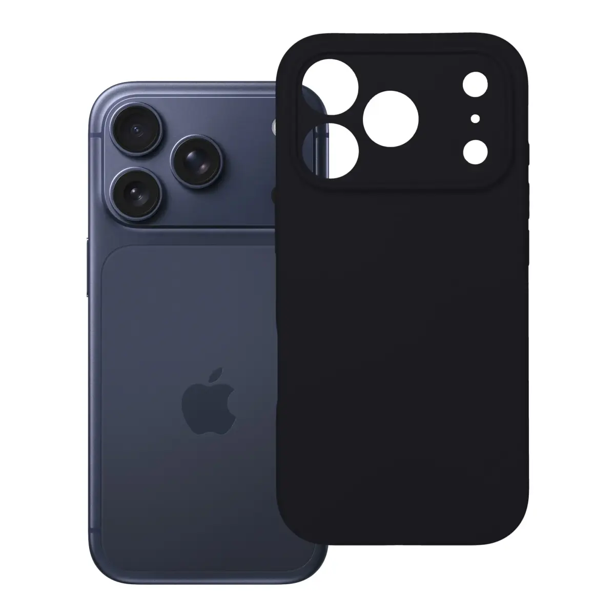 Silicone 2mm (Camera Protection) maciņš telefonam iPhone 18 Pro | iPhone 17 Pro melns