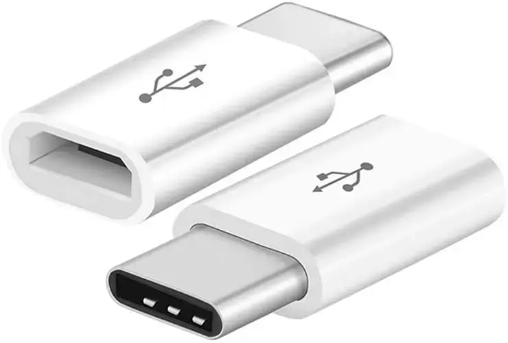 Fusion Accessories adapteris | Micro USB uz USB-C | balts