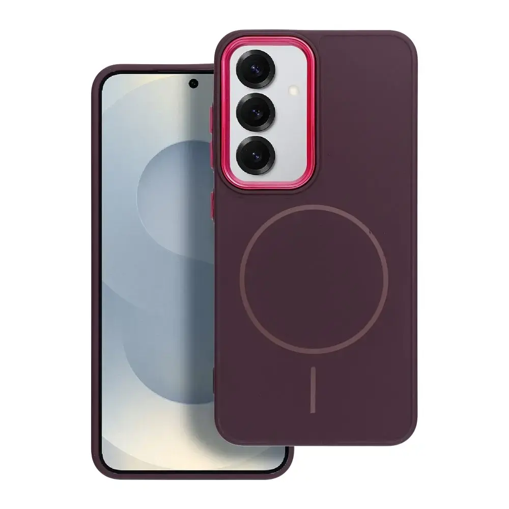 Frame Mag telefono dėklas su MagSafe palaikymu Samsung Galaxy A27 5G (A276) violetinis
