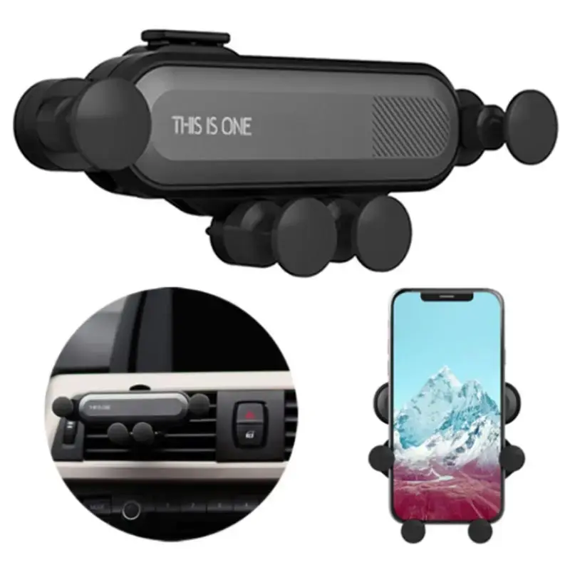 GoodBuy The One gravity car phone holder for air vent with 85 mm clamp black