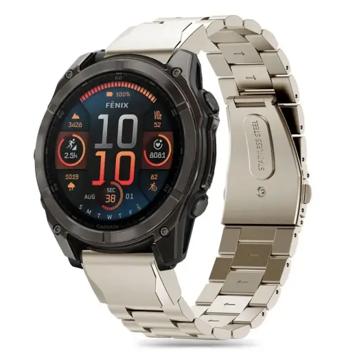 Tech-Protect Stainless nutikella rihm Garmin Fenix 5X/5X Plus/6X/6X Pro/7X/8 (51 mm) jaoks | roostevaba teras | hall
