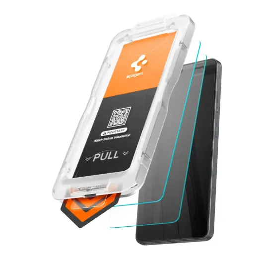 Spigen Glas.Tr Ez Fit Pro Anti Reflection aizsargstikls telefona ekrānam Galaxy S26 Ultra ar uzstādīšanas rāmi (2 gab.)