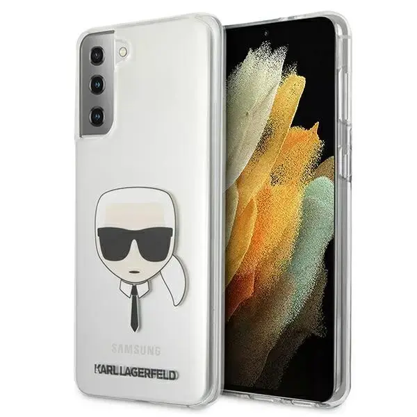 Karl Lagerfeld KLHCS21MKTR Head maciņš telefonam Samsung Galaxy S21+ caurspīdīgs