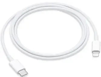 Apple data transfer and charging cable | USB-C to Lightning | 96W | 1m | white