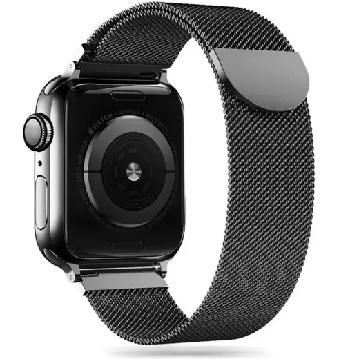 Tech-Protect MilaneseBand viedpulksteņa siksniņa priekš Apple Watch 4/5/6/7/8/9/SE (38/40/41 mm) | nerūsējošs tērauds | melna