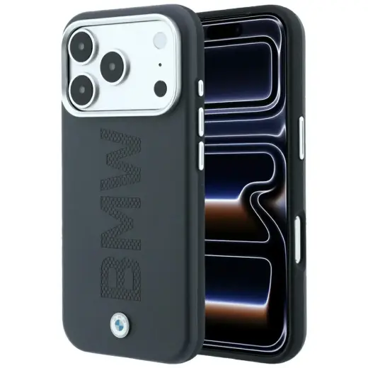 BMW Sign Centered Deboss чехол с поддержкой MagSafe для телефона iPhone 17 Pro | iPhone 18 Pro серый