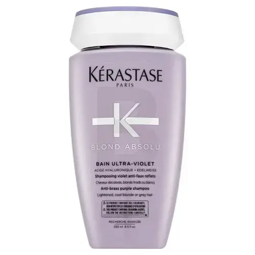Kérastase Blond Absolu Bain Ultra-Violet barojošs šampūns platīna blondiem un sirmiem matiem 250 ml