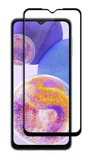 Fusion pilnai dengiantis 5D grūdintas stiklas telefonui Samsung Galaxy A23 5G juodas
