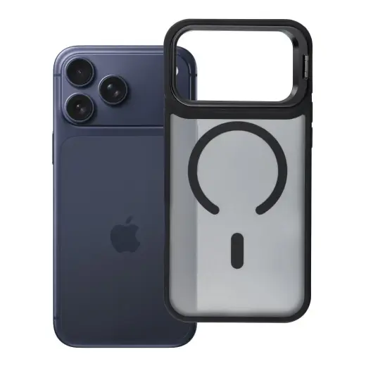 Forcell F-Protect Shadow Stand Premium telefono dėklas su stovu ir MagSafe palaikymu iPhone 17 Pro Max | iPhone 18 Pro Max juodas