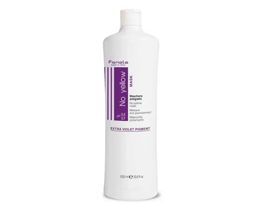Fanola No Yellow Maska - 1000ml balinātiem, izceltiem, blondiem vai pelniem matiem