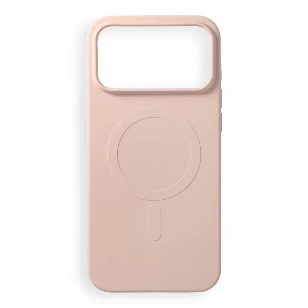 Silicone чехол с поддержкой MagSafe для телефона iPhone 17 Pro Max | iPhone 18 Pro Max розовый